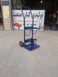 گاری و چرخ دستی حمل کپسول اکسیژن طبی ۱۰ لینری دوقلو